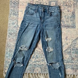 American Eagle Jegging, Super High rise, Size 4, Crop